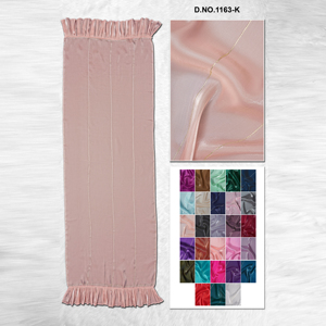 Étole longue en tissu organza léger pour femmes avec des détails de lignes subtiles et une bordure à volants élégante pour une tenue modeste - Product Image 5