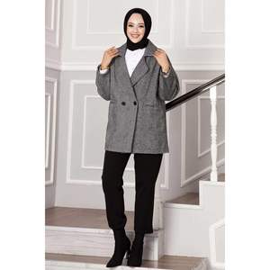 Hijab à chevrons Manteau Cachemire Noir - Product Image 1