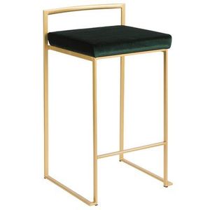 METAL WAVE Modish Stainless Steel Frame Bar <b>Stool</b> Velvet Cushion Seat Eco-Friendly Durable Modern Design for Home Commercial Use - Product Image 3