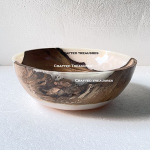 Bol de service en résine époxy de luxe Bol à fruits en bois de résine Bol en bois de résine moderne Qualité supérieure - Product Image 4