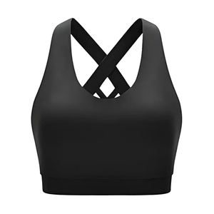 High Quality Women's Sports <b>Bra</b> with Breathable Fabric Customized New Design Simple Halter Neck & <b>Backless</b> Crop Plus Size Option - Product Image 1
