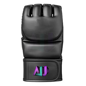 Gants de boxe en cuir à demi-doigts - Fermeture légère à scratch pour l'entraînement et le fitness, confort et flexibilité - Product Image 2