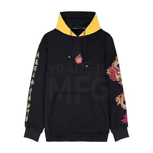 Sudaderas con capucha de talla grande con logotipo personalizado para hombre, diseño de bordado de Color sólido, MOQ bajo, técnicas de teñido liso de invierno - Product Image 1