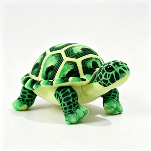Customized Realistic Green Tortoise Plush <b>Toy</b> with Printed <b>Turtle</b> Shell Pattern Soft Plush Fabric Mesh Lining Birthday Gift - Product Image 1