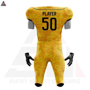 Superventas uniforme de fútbol americano último estilo Manga corta 100% poliéster transpirable Unisex adulto - Product Image 3