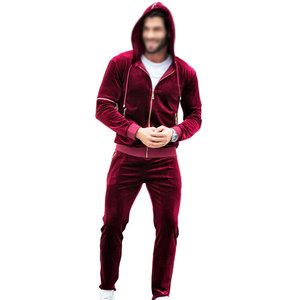 Chándal de Terciopelo para Hombre, Color Negro Sólido, Precio al por Mayor, Calidad Premium, Nueva Colección de Invierno, Ropa Urbana, Servicio ODM - Product Image 5