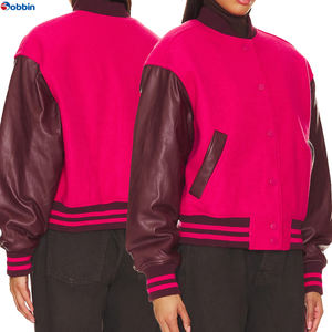 Veste de baseball personnalisée à la mode, veste varsity de haute qualité avec manches en cuir, veste bomber varsity pour femme, unisexe - Product Image 2