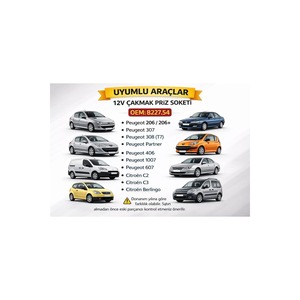 Presa Accendisigari 12V Peugeot Citroen 8227.54-Plastic Compatibile con Modelli 206 307 308 Partner - Product Image 4
