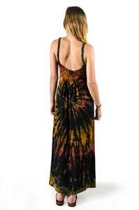 Wholesale Price Summer Fashion Woman Sleeveless Long <b>Maxi</b> <b>Sun</b> <b>Dresses</b> Elegant Sexy Tie Dye Print Cotton Midi Length for Women - Product Image 2
