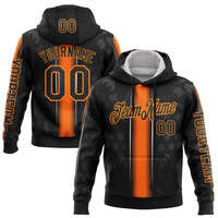 Sudadera con Capucha Personalizada Naranja, Blanca y Negra con Diseño de Telaraña 3D para Halloween, Informal, Sólida, 400 Gramos, Impresión Digital, Servicio OEM, 100% Algodón, Invierno