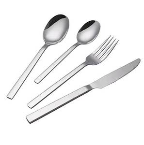 Premium Eco-Friendly Gold Plated Stainless Steel Flatware <b>Set</b> with Square Handle for Home <b>Wedding</b> Party Use - Product Image 4