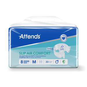 ATTENDS SLIP AIR COMFORT M 8 - 4x30 Produits d'incontinence 100% respirants, pratiques, hypoallergéniques, anti-fuites, couches pour adultes - Product Image 2