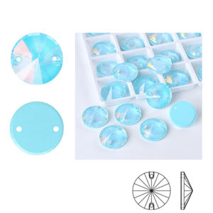 Cristales de imitación de cristal con base plana y agujero, con motivo cosido a mano y hebilla plana K9 Satellite, para zapatos, al por mayor - Product Image 3