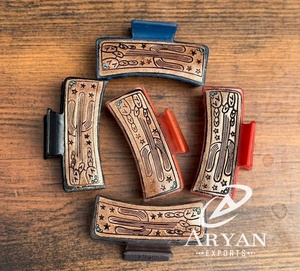 Pinza de pelo de cuero con herramientas occidentales, pinza de pelo de vaquera occidental, pinza de garra de cuero con herramientas de piel de vaca, accesorios para el cabello tallados para mujer - Product Image 1