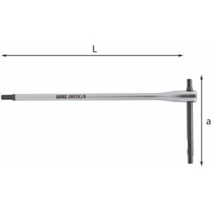 Llaves hexagonales deslizantes con mango en T USAG, Categoría de producto: Accesorios para llaves - Product Image 2