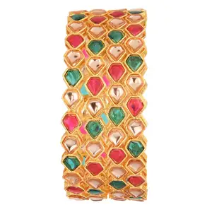 Индийский набор разноцветных браслетов кундан Индийский Болливуд традиционный этнический свадебный браслет для женщин