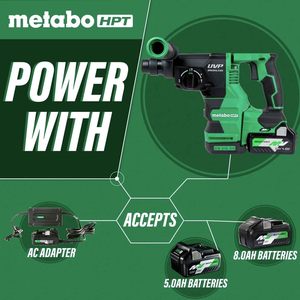 Kit de Martillo Rotatorio Inalámbrico de 36V MultiVolt con Nivel LED, SDS Plus, 1-1/8 Pulgadas, Protección Contra Vibraciones, Adaptador de CA Opcional Incluido - Product Image 3