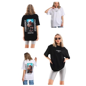 Camiseta Extra Grande, Estilo Urbano, Estampado Gráfico Vintage, Talla Grande, Algodón Grueso para Mujer - Product Image 2