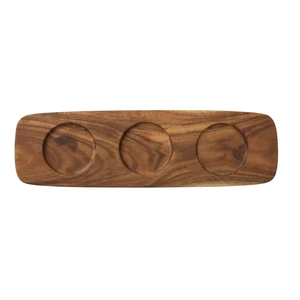 Plato para servir frutas secas de alta calidad, forma rectangular, diseño personalizado, proveedor de plato de madera para el hogar al precio más bajo - Product Image 1