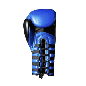 Guantes de Boxeo de Cuero PU Azul con Cierre de Velcro para Adultos, Equipo de Boxeo - Product Image 4