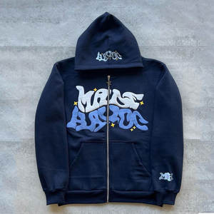 2024 nouvelle meilleure qualité bas quantité minimale de commande personnalisé surdimensionné bouffée impression sweats à capuche pour hommes thermique pas cher prix Simple bouffée impression sweats à capuche hommes - Product Image 5