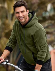 Pull à capuche en coton polaire pour hommes, sweat-shirt surdimensionné à épaules tombantes, streetwear personnalisé, tenue de mode chaude - Product Image 4