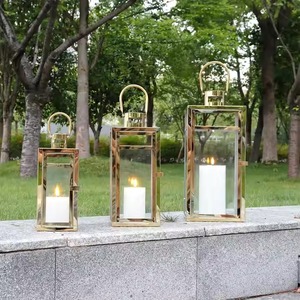 Wholesale Gold-Finished Unique Cut Design <b>Lantern</b> <b>Lamp</b> for Ramadan Eid Hajj Festival for Parties & Table Decorations - Product Image 2