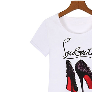 Mode crâne champignon Graffiti imprimer lâche dames O col décontracté sport T-shirt court T-shirt fabricants été chaud T-shirt - Product Image 4