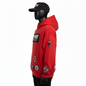 Sweat à capuche homme hiver coupe classique en polaire épaisse, respirant et écologique, avec logo personnalisé brodé, style streetwear tendance, effet vieilli PVC - Product Image 4