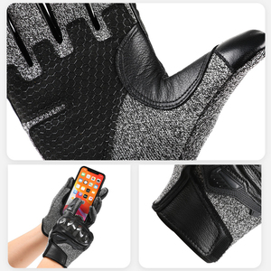 Fabricant de gants de course pour moto OEM |   Gants d'équitation en cuir avec logo personnalisé |   Fournisseur en gros de gants de moto de protection - Product Image 5