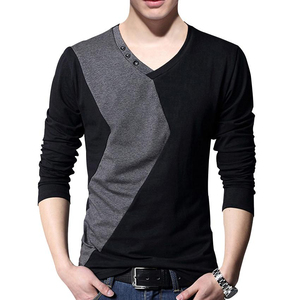 Camiseta de Manga Corta de Punto para Hombre, Talla Grande, 100% Algodón, Cómoda, Transpirable, con Logotipo Personalizado, Lisa, para Otoño - Product Image 5