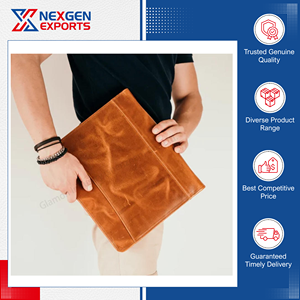 แฟ้มเอกสารหนังแท้คุณภาพสูงสไตล์โมเดิร์น ขายส่ง พร้อมบริการสกรีนโลโก้ ตัวเลือกสีและดีไซน์ตามสั่ง ชุดอุปกรณ์สำนักงาน - Product Image 3