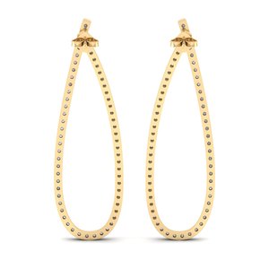 REYES Boucles d'oreilles en moissanite de 925 carats en forme de poire en argent sterling 1.8 pour femmes Personnalité de mariage Bijoux fins - Product Image 4