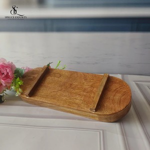 Most Selling Capsoul Modern Wooden Tray with Raised Edges for Serving <b>Snacks</b> or Home Decor for Ramadan Wedding or Diwali - Product Image 4