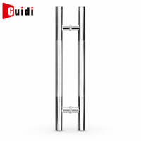 Poignée de porte en acier inoxydable en forme de H GUIDI, poignée de porte en verre moderne, fournisseur direct d'usine de quincaillerie en gros, quincaillerie de porte