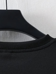 Camiseta de manga corta de cuello redondo informal y cómoda con estampado de letras CUALQUIER ajuste holgado de verano de algodón puro 100% para hombre - Product Image 3