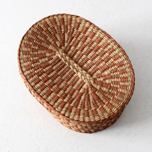 Boîtes ovales en herbe de mer faites à la main, décoration de rangement pour la maison, boîte en paille d'herbe de mer de haute qualité, prix bas - Product Image 3