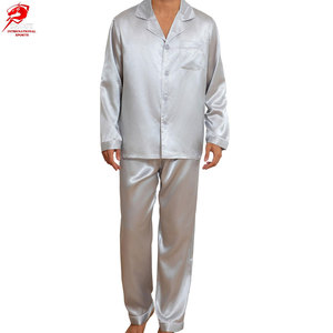 High Performance <b>Men</b> Sleepwear <b>Set</b> Long Sleeve Button Down Shirt With Pocket Comfortable Full Length <b>Pajamas</b> - Product Image 1