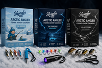 Boîte de calendrier de l'Avent personnalisée pour la pêche sur glace avec kit de pêche, coffret cadeau pour les passionnés de plein air en hiver, emballage pour les pêcheurs