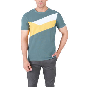 เสื้อยืดผู้ชายคอกลมผ้าคอตตอน 100% คุณภาพสูง ดีไซน์ใหม่ ทรงปกติ  รับสกรีนสีและโลโก้ ผ้า 120 กรัม - ขายส่ง - Product Image 1