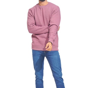 New Top Quality Custom Logo Sweatshirts for <b>Men</b> and Solid Color Regular Fit Long Sleeve Sweatshirts - Product Image 2