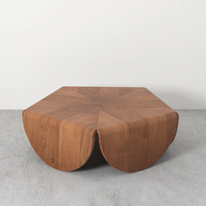 Table à manger en bois semi-circulaire moderne pour restaurant, mobilier commercial, design minimaliste, bois massif durable, table basse - Product Image 2