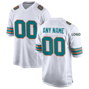 Nuevas Camisetas Deportivas Personalizadas al por Mayor, Estilo Miami, con Bordado de tu Marca, Camisetas de Fútbol Americano - Product Image 4