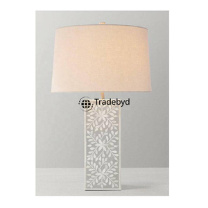 Lámpara de Mesa LED E26 AC de Lujo con Incrustaciones de Hueso Hechas a Mano, Diseño Moderno, Iluminación Decorativa Premium, Regulable y Ecológica para un Ambiente Elegante - Product Image 2