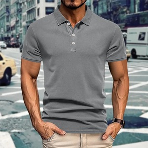 Directo de fábrica personalizado para hombre para Polo Camiseta 100% algodón transpirable de talla grande patrón sólido personalizado diseño liso de alta calidad - Product Image 6