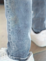 Jean en denim pour homme du Bangladesh, tissu adouci, haute qualité, coupe droite, coupe régulière, respirant, coupe-vent, écologique, taille moyenne