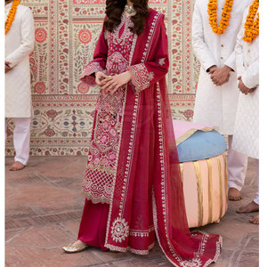 Premium Ladies Embroidered Suit Traditional Fashion Set for Wholesale Handcrafted Women Embroidery Suit - Product Image 5