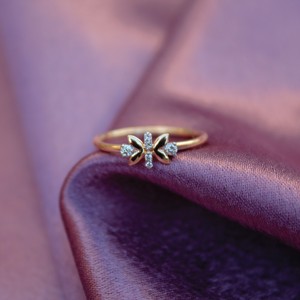 Bague de créateur en or massif 18 carats certifiée IGI bijoux en diamants naturels 6 pour cadeau bande de promesse délicate pour petite amie - Product Image 1