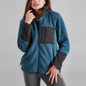 Cozy Sherpa Fleece Jacket Chaqueta de invierno suave y cálida Perfecta para ropa informal y aventuras al aire libre - Product Image 3