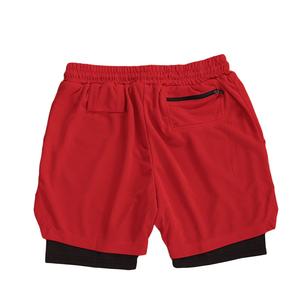 Men's Lightweight 2-in-1 Quick Dry Training <b>Shorts</b> Solid Pattern Casual Fitness and <b>Gym</b> Canvas Running <b>Shorts</b> with Inner Layer - Product Image 2